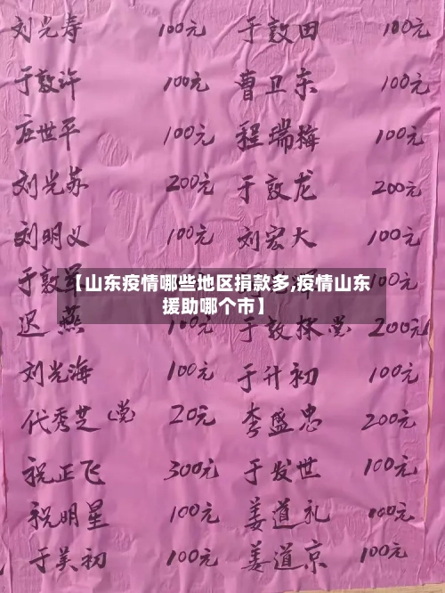 【山东疫情哪些地区捐款多,疫情山东援助哪个市】