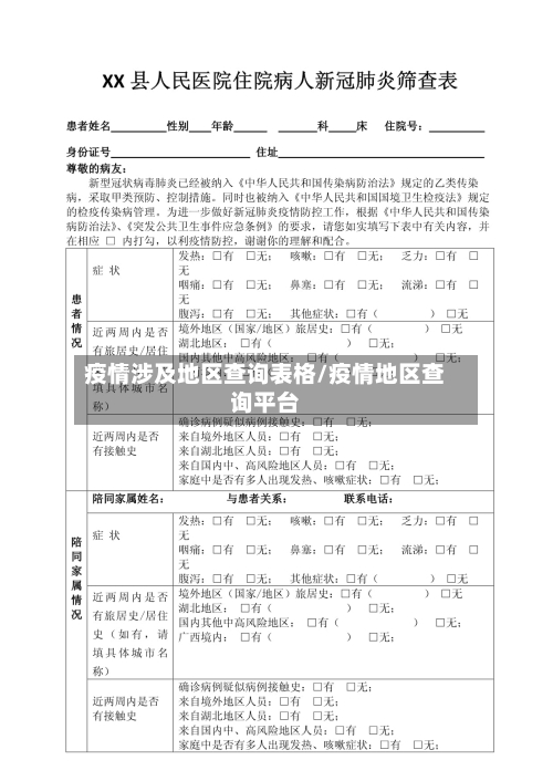疫情涉及地区查询表格/疫情地区查询平台-第2张图片
