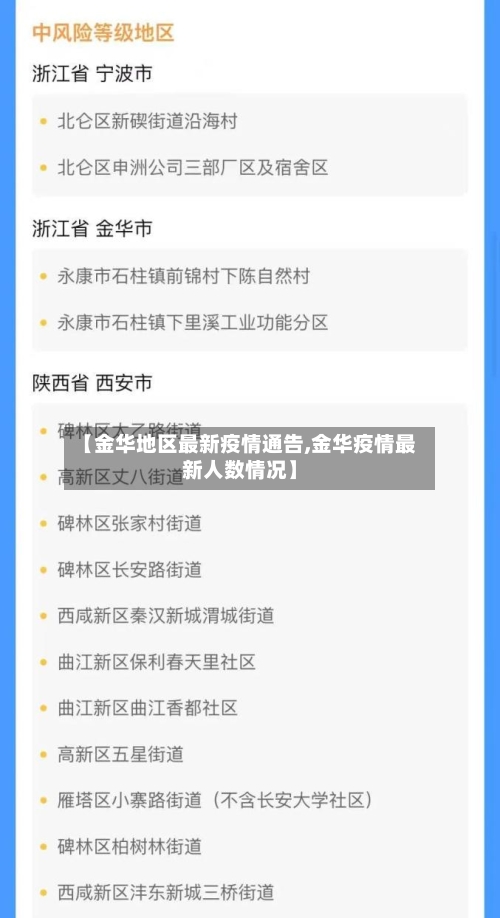 【金华地区最新疫情通告,金华疫情最新人数情况】
