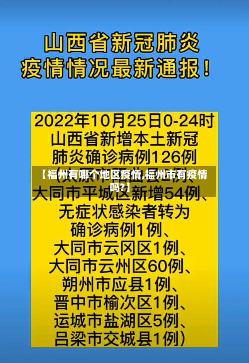 【福州有哪个地区疫情,福州市有疫情吗?】-第3张图片