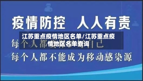 江苏重点疫情地区名单/江苏重点疫情地区名单查询