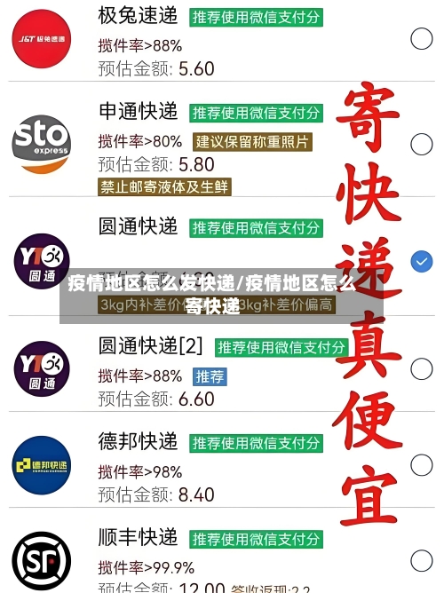 疫情地区怎么发快递/疫情地区怎么寄快递-第2张图片