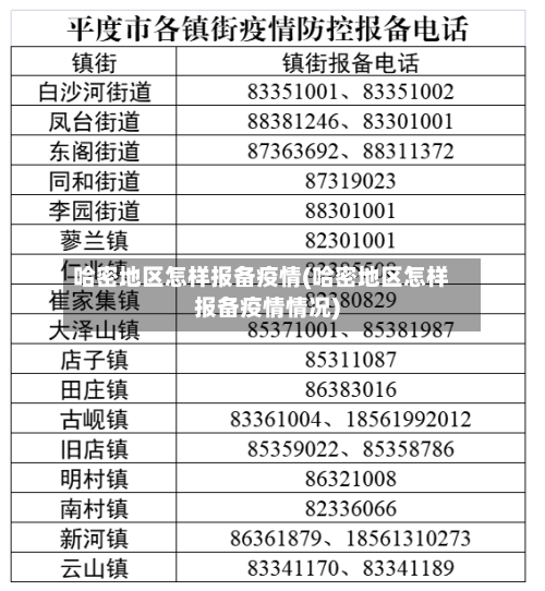 哈密地区怎样报备疫情(哈密地区怎样报备疫情情况)-第2张图片