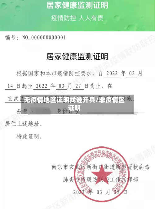 无疫情地区证明找谁开具/非疫情区证明-第3张图片