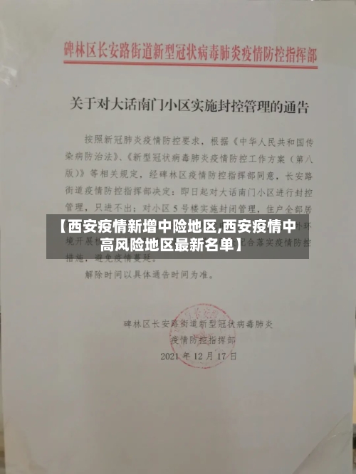 【西安疫情新增中险地区,西安疫情中高风险地区最新名单】