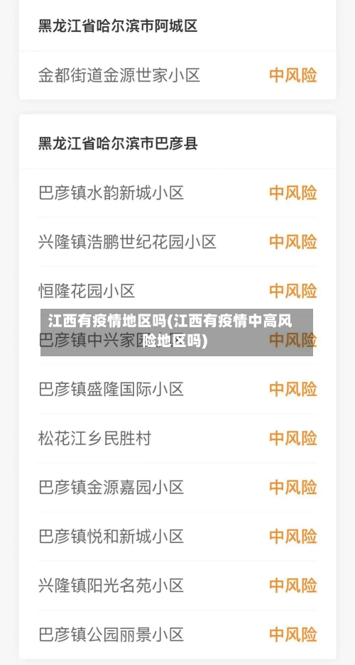 江西有疫情地区吗(江西有疫情中高风险地区吗)-第2张图片